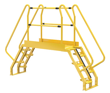 Alternating 5 Step Cross-Over Ladder w/ 56 Degree Step Angle & 56